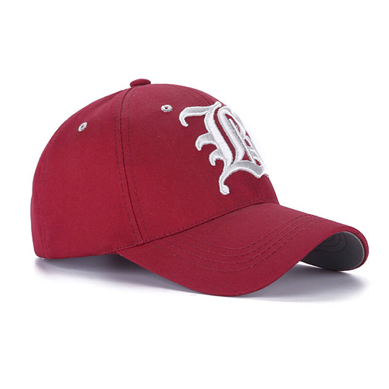 夏季潮时尚字母刺绣男女通用帽子棒球帽大檐遮阳帽嘻哈帽 b-086红加白