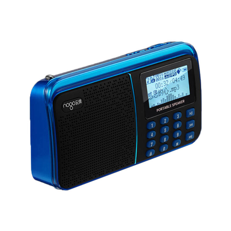 nogo/乐果 r909迷你小音响老年人便携式插卡音箱收音机散步广场舞 白