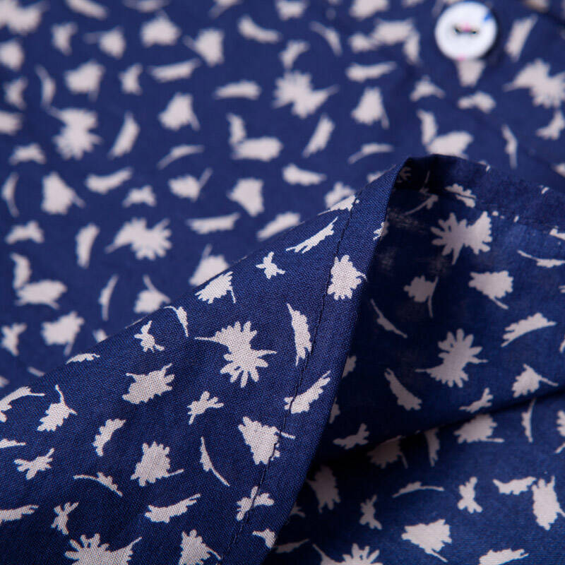 非鱼 绣花碎花衬衫女休闲复古文艺七分袖2016春夏 断码特惠 蓝色 m