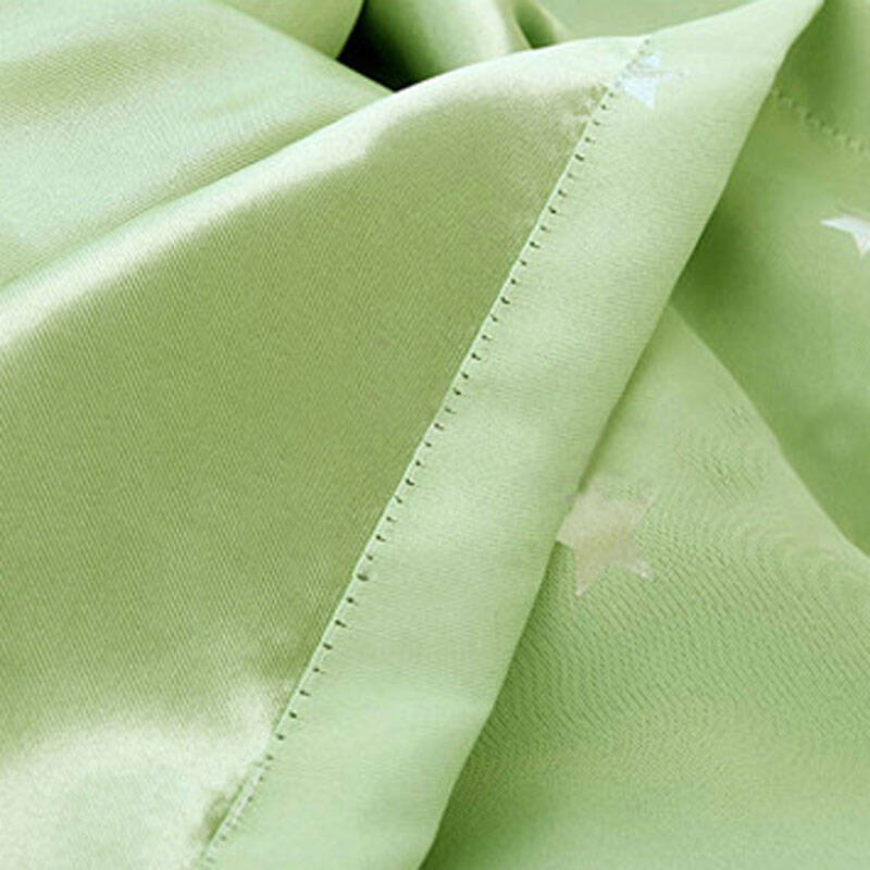 美丽契约 田园星星定制遮光布料客厅加厚成品窗帘 果绿色(挂钩) 每米