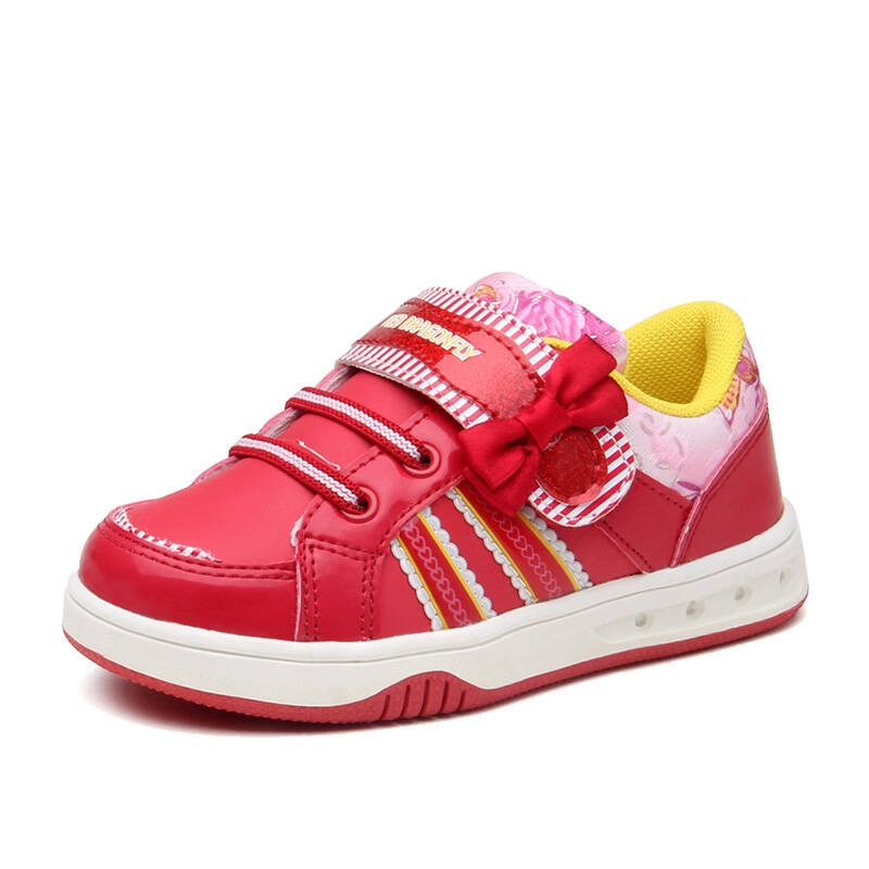 红蜻蜓童鞋 女童小童春秋季新品甜美公主运动鞋板鞋休闲系51k2d6852