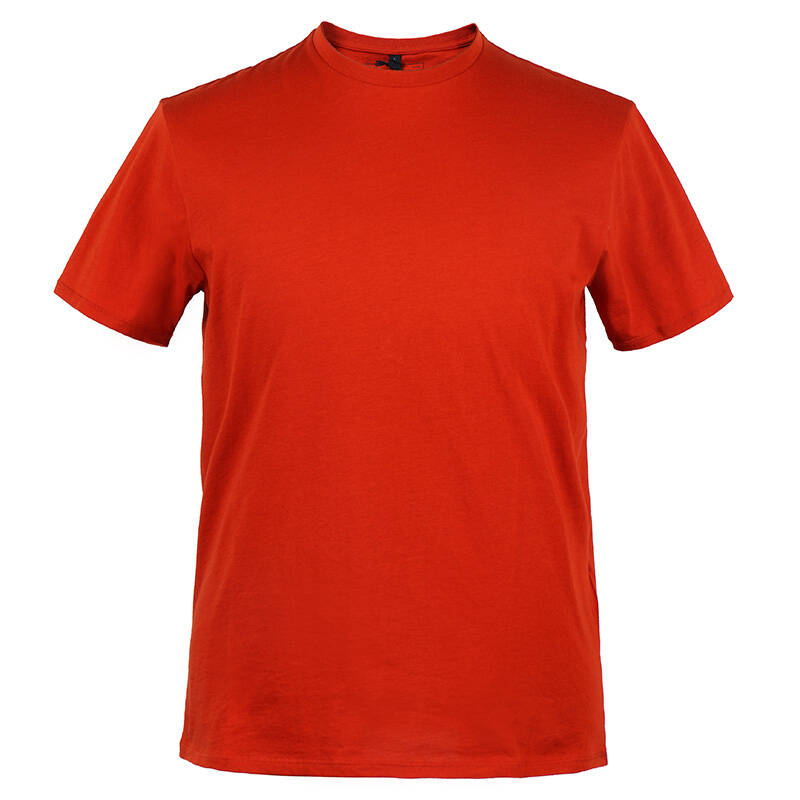 armani jeans 阿玛尼 男款橘红色棉质圆领短袖t恤衫 c6h16 ff 9g l码