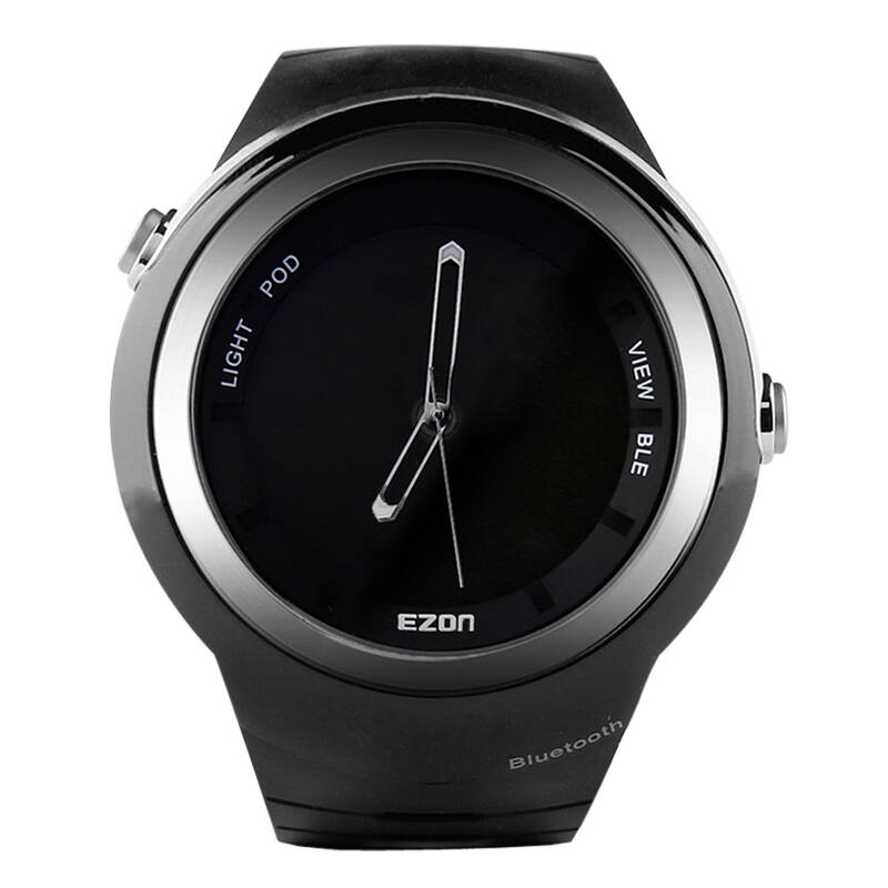 宜准ezon 男表蓝牙智能指针防水多功能户外健步电子手表 黑色s3