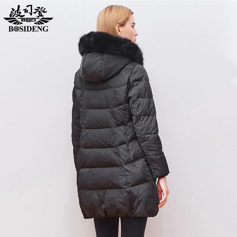 波司登(bosideng)羽绒服女款中老年 妈妈装中长款b1501260b 8056(黑色