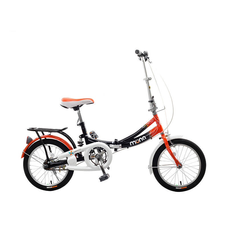 捷马自行车折叠单速通勤车 城市淑女车代步学生成人单车 16寸大风车亮