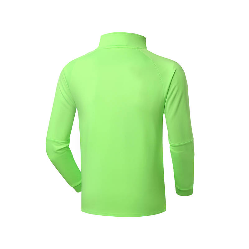 男女运动套装秋冬季情侣健身跑步骑行运动服长袖卫衣足球队服 荧光绿