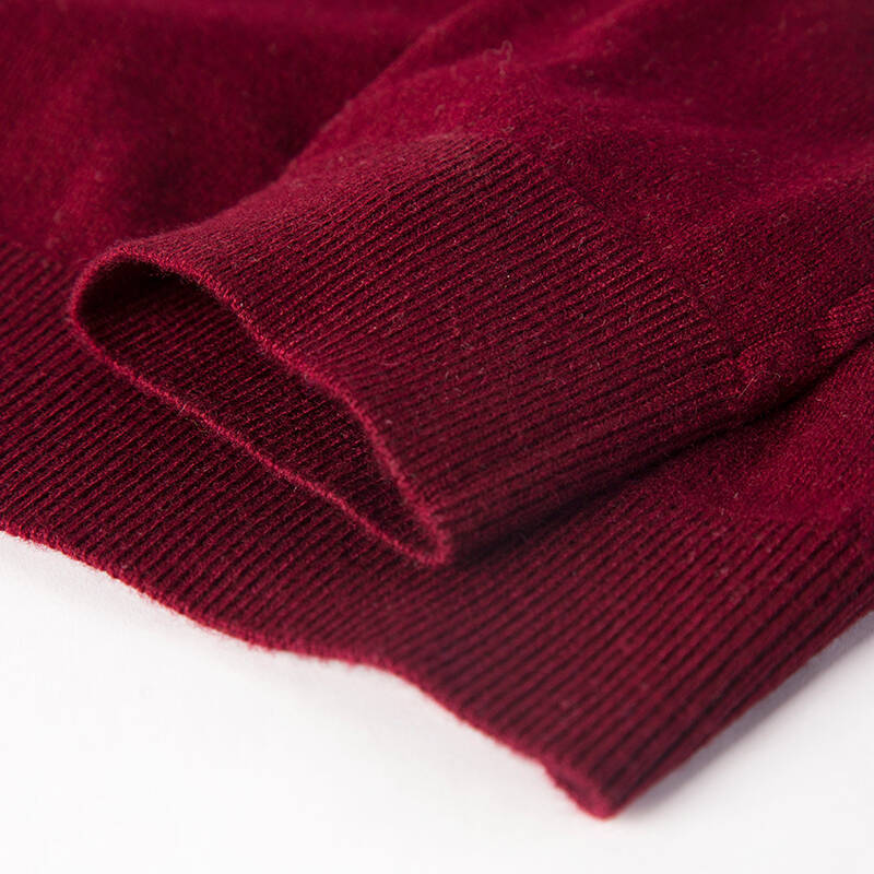 lionch2016新款纯羊毛男士休闲v领羊毛衫毛衣 深红色 s