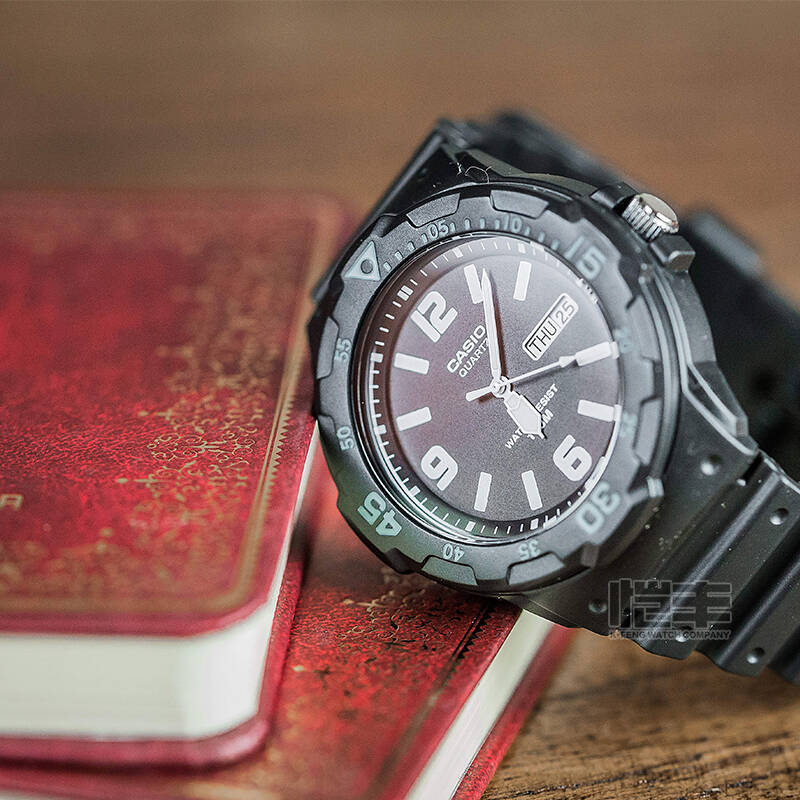 【联保服务】卡西欧(casio)男表 石英时尚运动防水手表 黑盘脂mrw-200