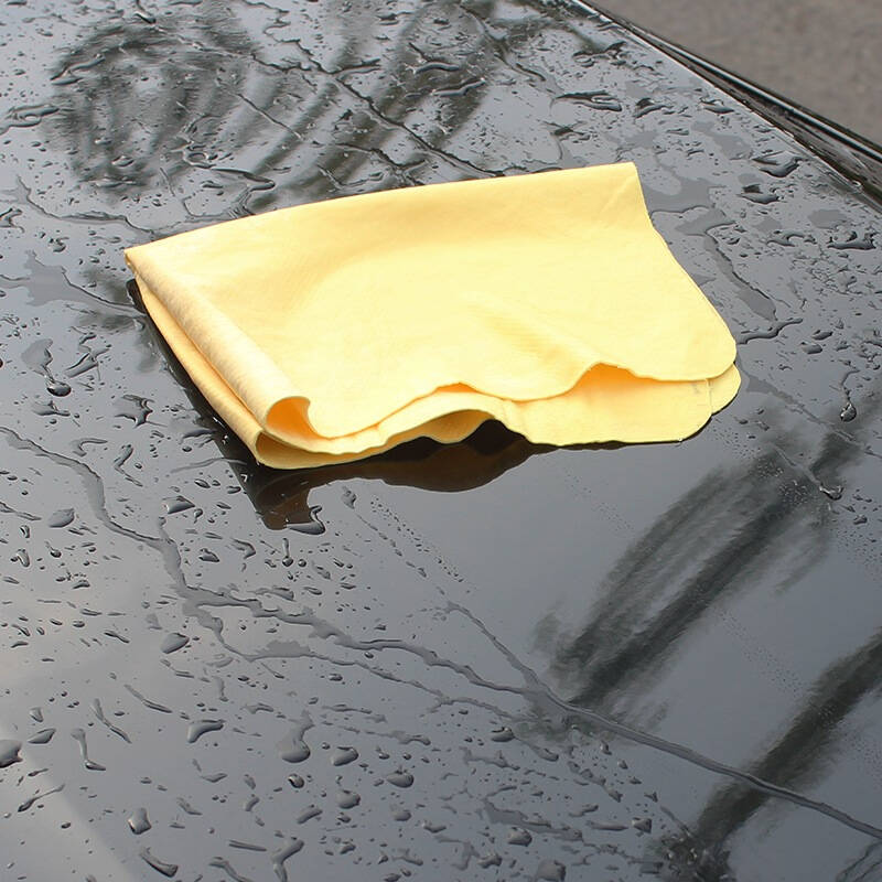 悦卡(yuecar)仿鹿皮巾洗车清洁吸水毛巾擦车麂皮巾汽车清洁布32*41cm