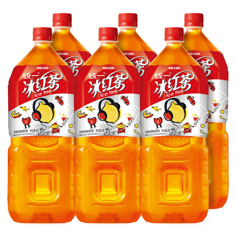 统一 冰红茶(柠檬味红茶饮料) 2l*6瓶 整箱装