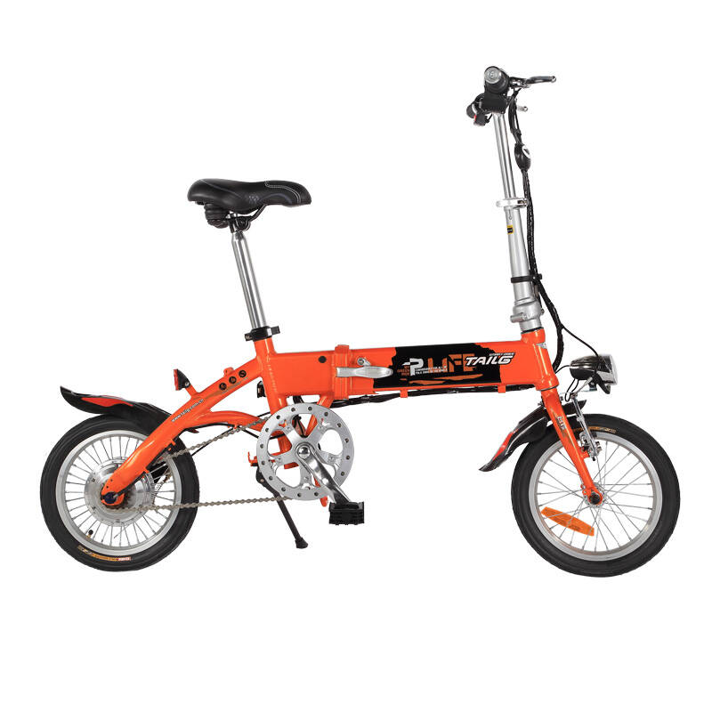 台铃电动自行车 36v折叠电动车14寸铝合金锂电池助力车 小钰铃 阳光橙