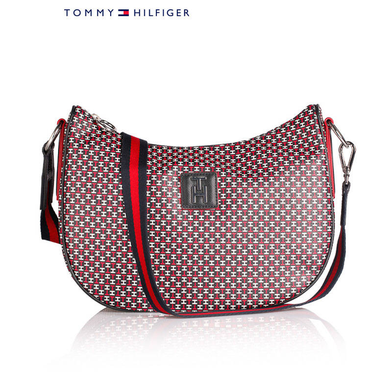 tommy hilfiger 字母拼接简约风中号手提包 | bw56921218jw 073红褐色