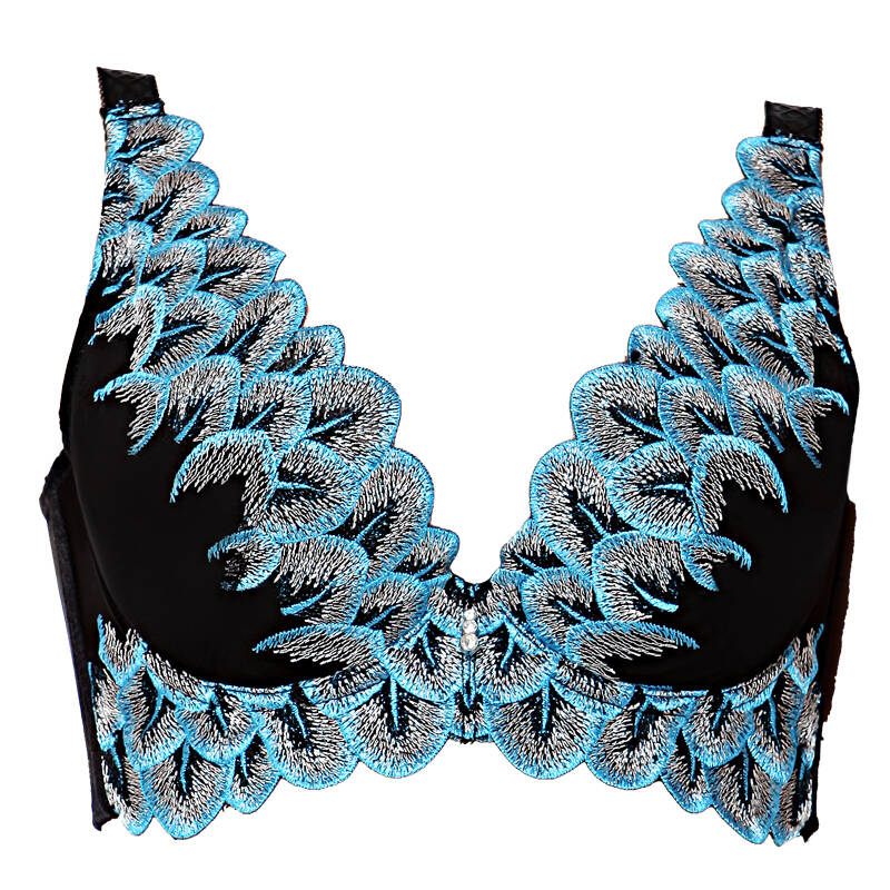 纤美媛 凤凰传奇刺绣聚拢调整型文胸罩 橙色厚 75a