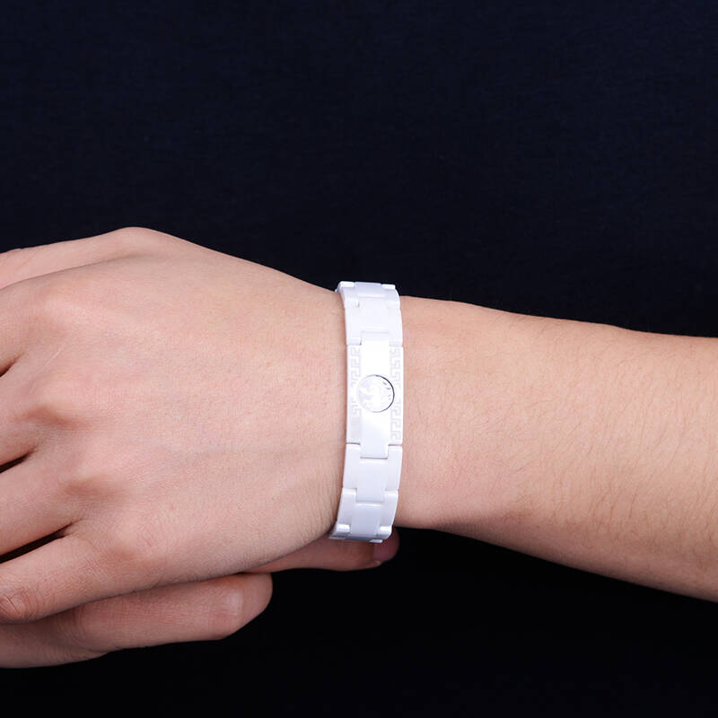 ainiou十二生肖陶瓷男士磁锗石手链传统民族风手饰品可以个性调节长度