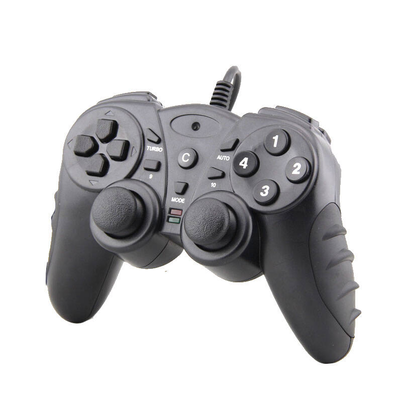 风彩 电脑pc/ps2/ps3双震动游戏手柄即插即玩 舒适的气囊手柄3d摇杆线