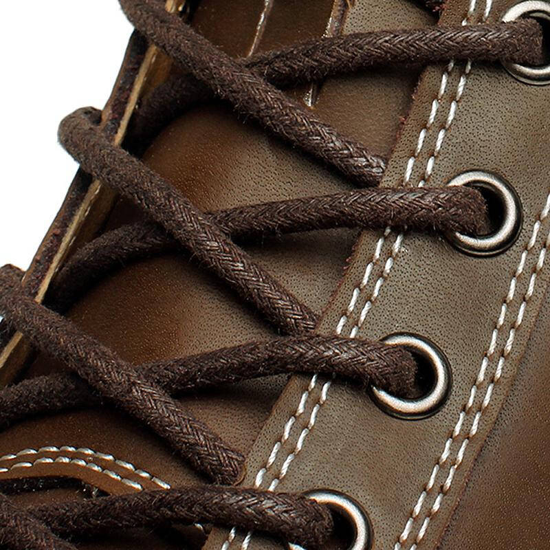 罗兰船长 马丁靴男靴子英伦男鞋工装靴 暗棕 39