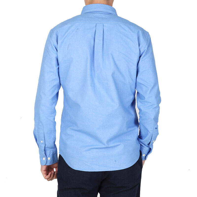 beanpole 韩国三星秋冬新款男士时尚休闲长袖纯色衬衫 bc4x64013 天