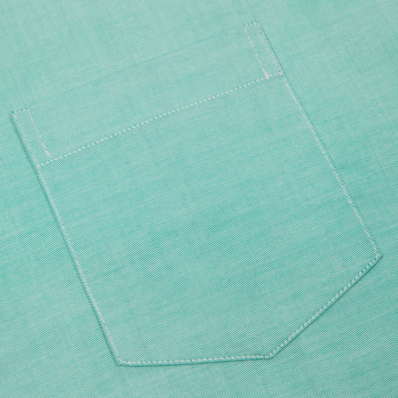 朗悦 男士休闲纯色棉短袖衬衫商务休闲型男短袖衬衣cd1521 浅绿 50/l