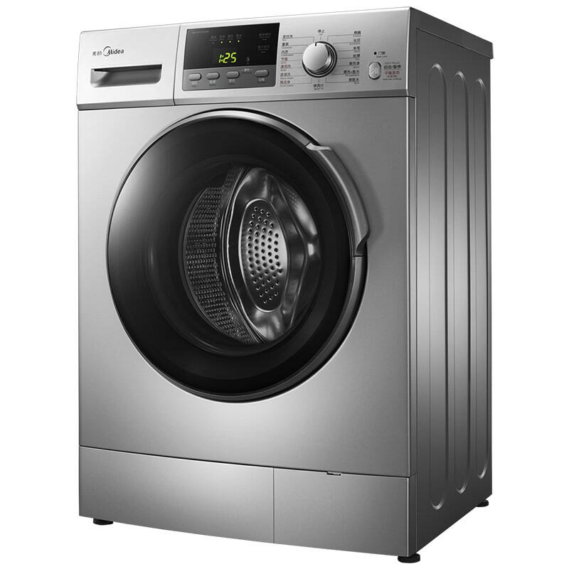 美的(midea)mg80-1213eds 8公斤变频滚筒洗衣机 大容量 (银色) - 京东