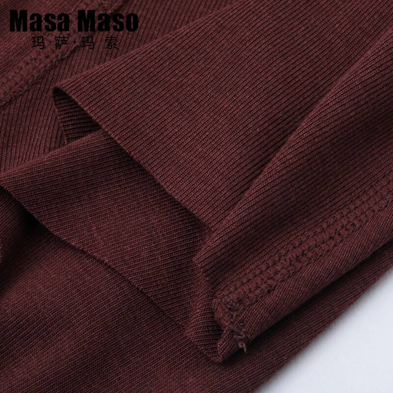 masa maso/玛萨玛索轻薄柔软任意剪裁不脱边莫代尔混纺咖啡色平角内裤