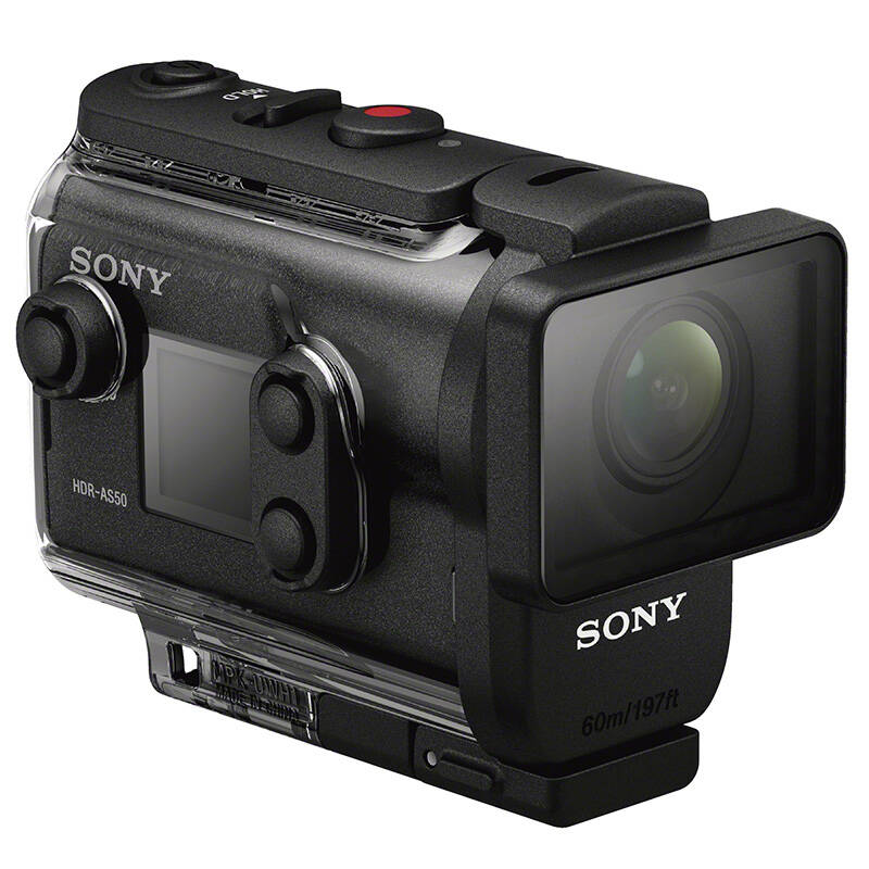 索尼(sony)hdr-as50r 酷拍運動相機/攝像機 監控套裝 60米防水殼 實時