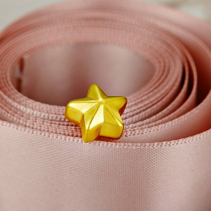 永坤黄金 3d硬金 星星转运珠 纯金路路通手链 1.27克