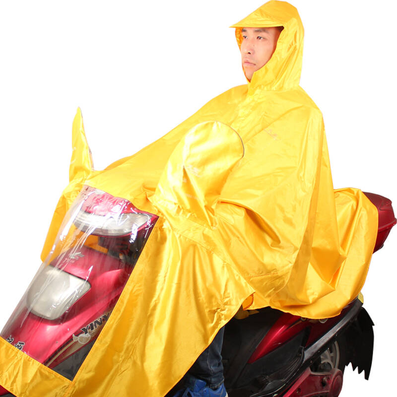 天堂伞 加大加长摩托车牛津布夜光条雨衣雨披 均码 黄色 j210