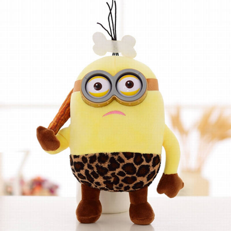 大眼萌小黄人公仔 3d卑鄙的我 神偷奶爸毛绒玩具 石器时代 3d眼