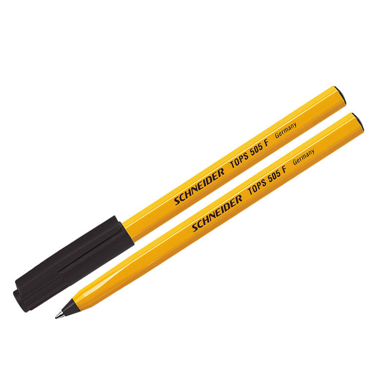 schneider德国施耐德505f圆珠笔学生黑色圆珠笔办公原子笔 黑色笔帽0.
