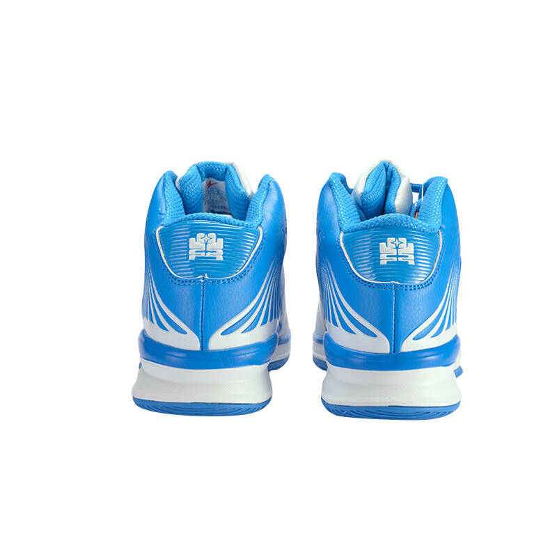 双星doublestar 8021 时尚男款高帮专业篮球鞋 白海蓝42