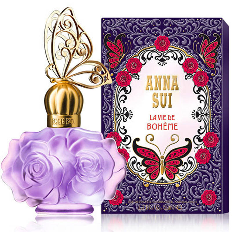 anna sui安娜苏波西米亚紫蝶恋女士淡香水 花香调 50ml