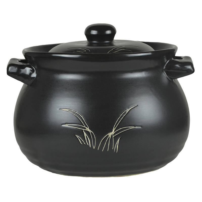 康百佳 9号 6000ml/6l 陶瓷养生砂锅 汤煲 炖锅 黑色