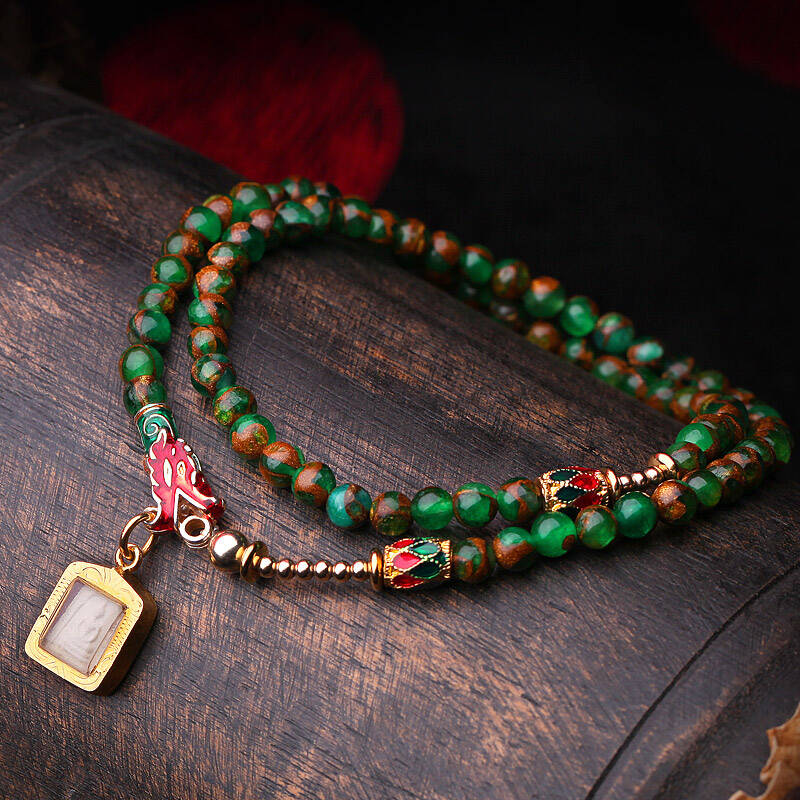 金绿石崇迪佛牌手链单面佛