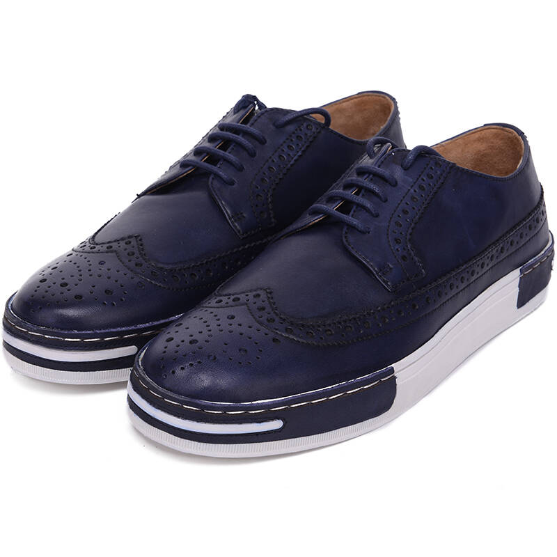 armani jeans aj 阿玛尼 男士蓝色低帮系带休闲鞋 b6562 25 h8 7.