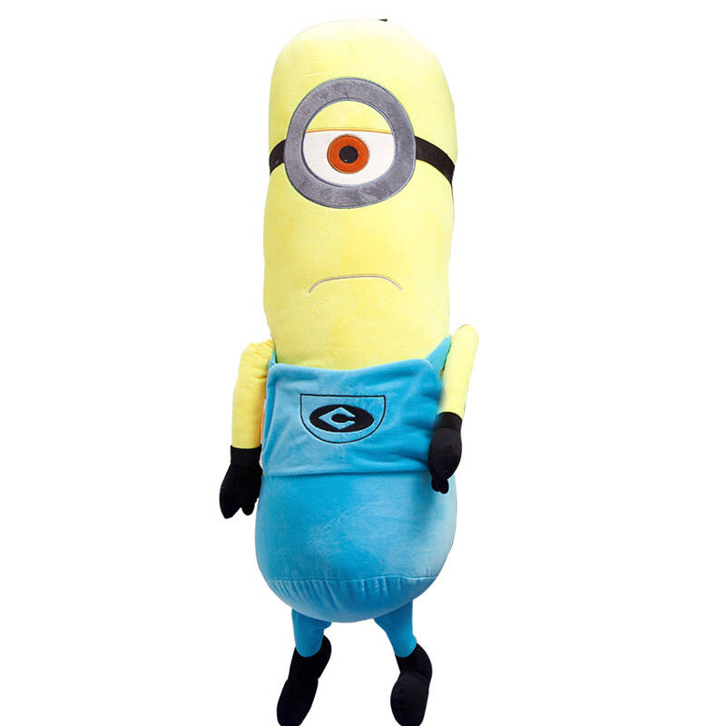 长条小黄人抱枕 卑鄙的我 靠枕 腰枕 玩偶 布娃娃 靠垫 毛绒玩具 单眼