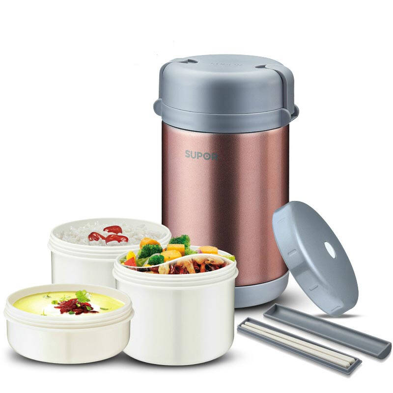闪购自营 苏泊尔(supor)kf17b1 304不锈钢保温饭盒 1.