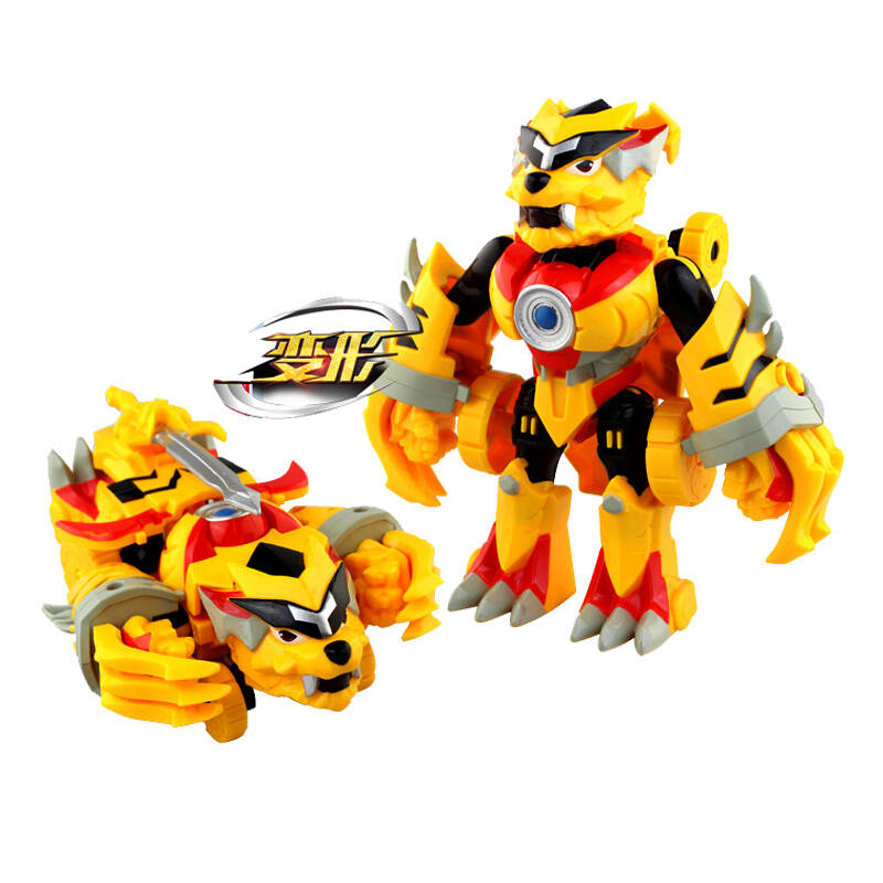 五灵卫暗灵卫套装儿童变形机器人玩具 铁拳虎-小款(手动变形)