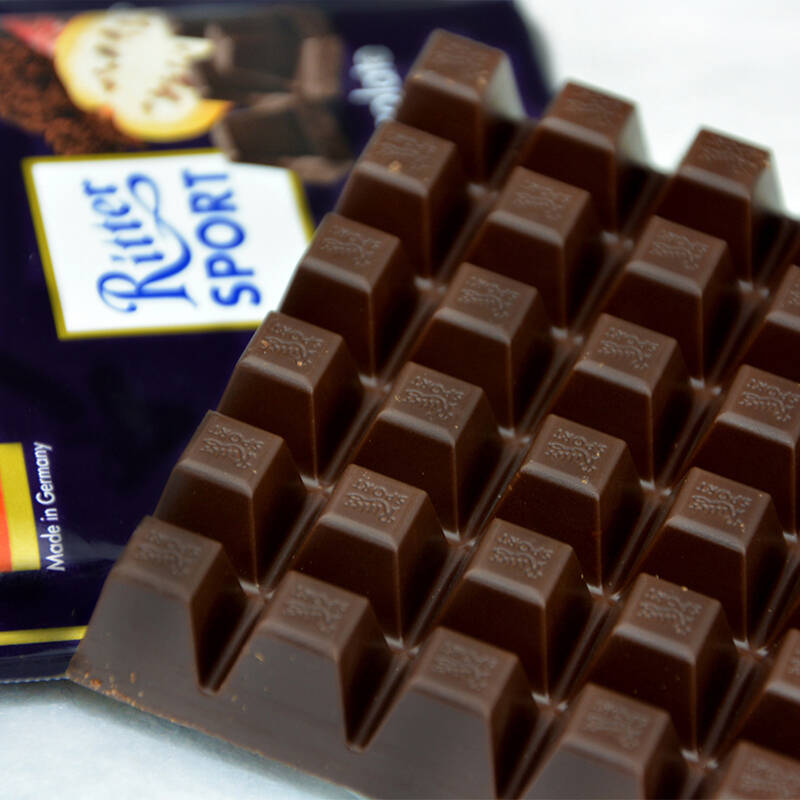 【京东超市】德国进口rittersport瑞特斯波德浓醇黑巧克力100g
