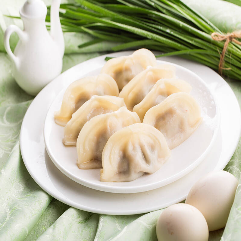 三全速冻水饺素水饺韭菜鸡蛋450g