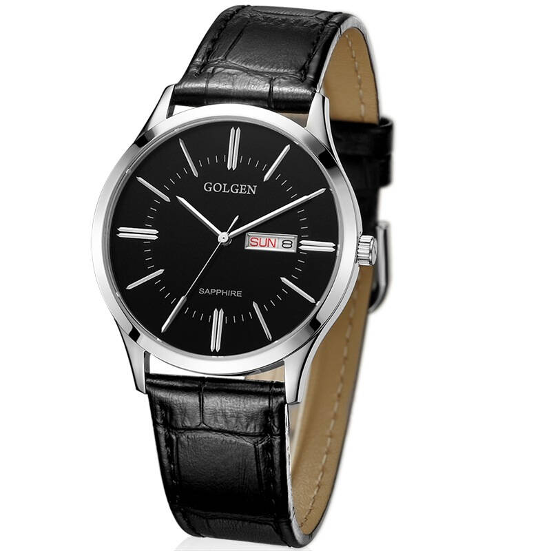古尊(golgen)手表 经典系列石英男表黑色gn.19011m.pb