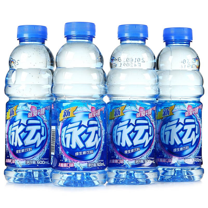 脈動(mizone)維生素飲料 水蜜桃味 600ml*4瓶 連包