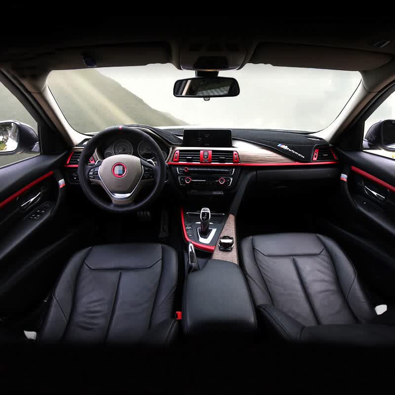 li前中控装饰条汽车改装用品 前中控装饰横条 红色 宝马3系/4系/3gt