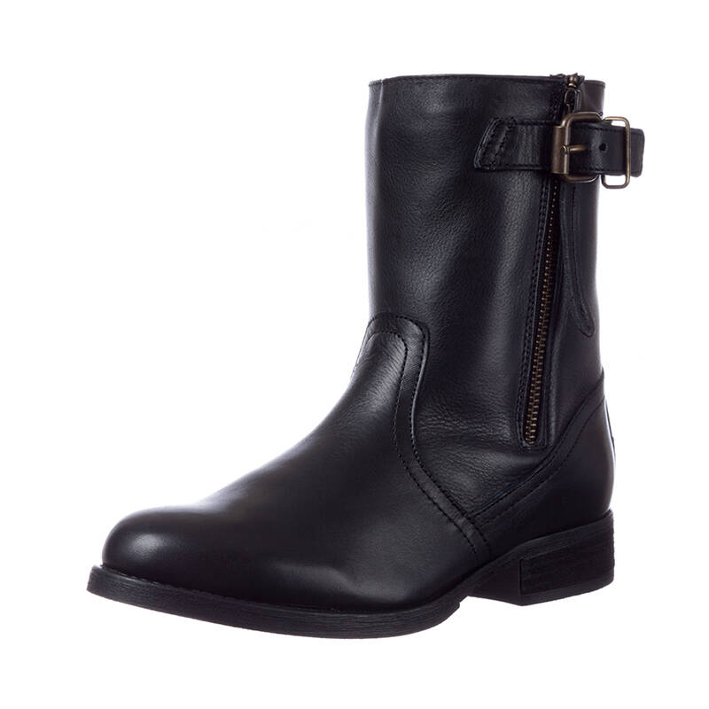 steve madden sw11453005 swartica22 6 低跟圆头靴子