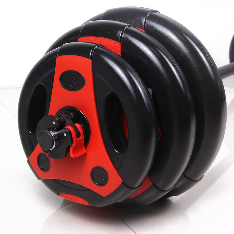 骐骏 小孔径杠铃片 26mm莱美哑铃片 红黑环保小孔杠铃 单片3kg