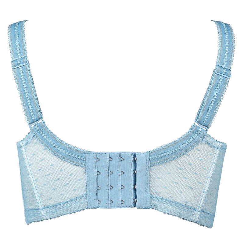 富妮来女式文胸薄款女士全罩杯内衣刺绣花纹聚拢型4074 紫粉 80c