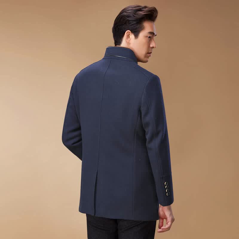 heilan home/海澜之家2015冬季新品男装羊毛呢大衣外套男hwdad4a125a
