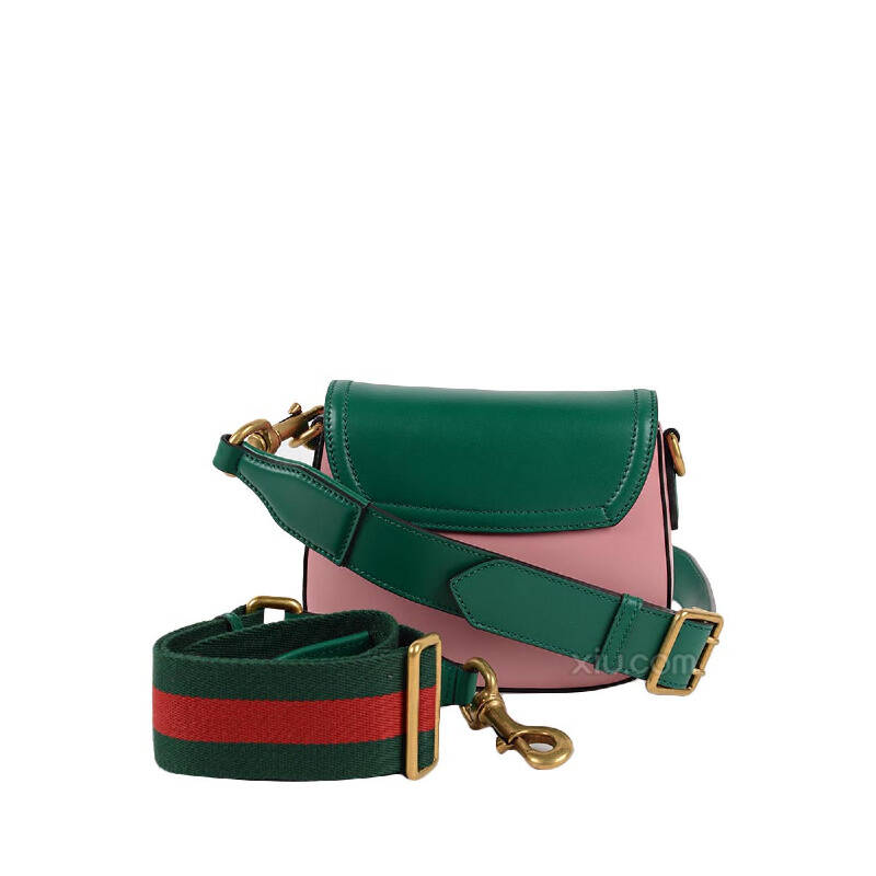 gucci 古驰 lady web拼色真皮单肩包380574/bz7at 粉色 f