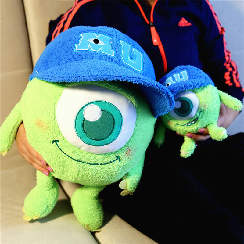 大眼仔毛绒玩具 怪兽大学单眼怪公仔生日礼物送女友 闭嘴笑款大眼仔