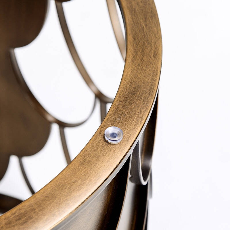 奇居良品 现代风金属家具文森特玻璃古铜色烤漆铁艺客厅圆形茶几 圆形