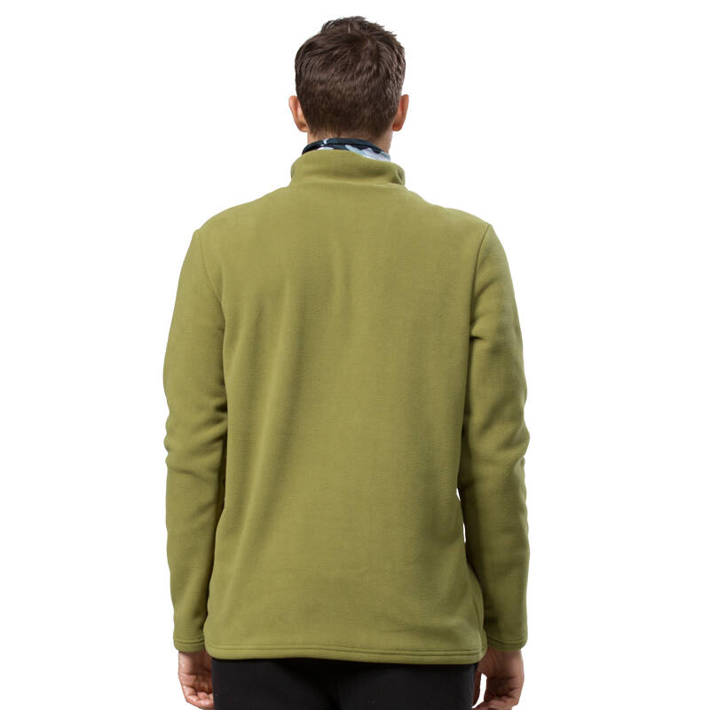 tectop mzry033 情侣款户外保暖抓绒衣 枯草绿男 l